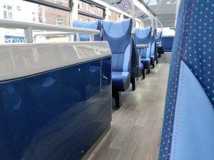 The sumptuous seating onboard Bluestar's new Enviro 400 MMCs