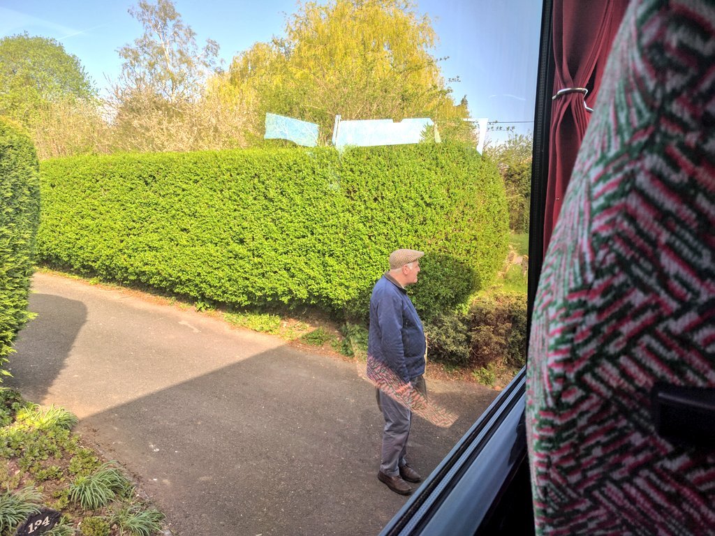 Dropping off a passenger at his front door on Mervyn's Coaches route 95