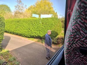 Dropping off a passenger at his front door on Mervyn's Coaches route 95