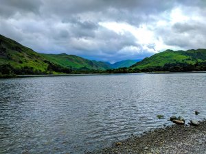 A lakeside view of Ullswater