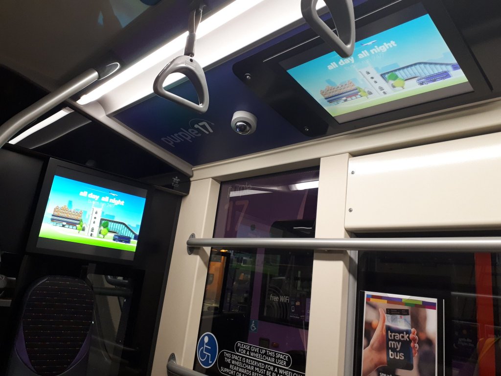 An example of the screens featured on the lower deck of the brand new Enviro 400 Citys