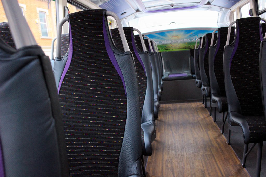 Purple 17 - Interior shot - Seats and rear display